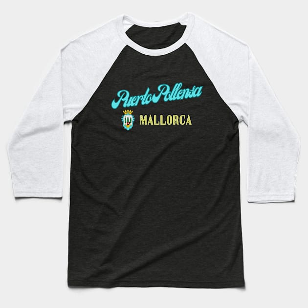 Puerto Pollensa, Mallorca Spain Baseball T-Shirt by Papilio Art